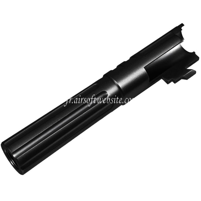 5KU 4.3 Pouces Acier inoxydable Cannelures droites Canon Exterieur +11mm CW sens horaire Filetage Convient pour Hi-Capa 4.3 Serie GBB Pistolets Airsoft