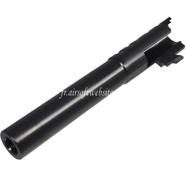 5KU 5.1 Pouces Acier inoxydable Infinity SVP 9MM Canon Exterieur +11mm CW sens horaire Filetage Convient pour Hi-Capa 5.1 Serie GBB Pistolets Airsoft